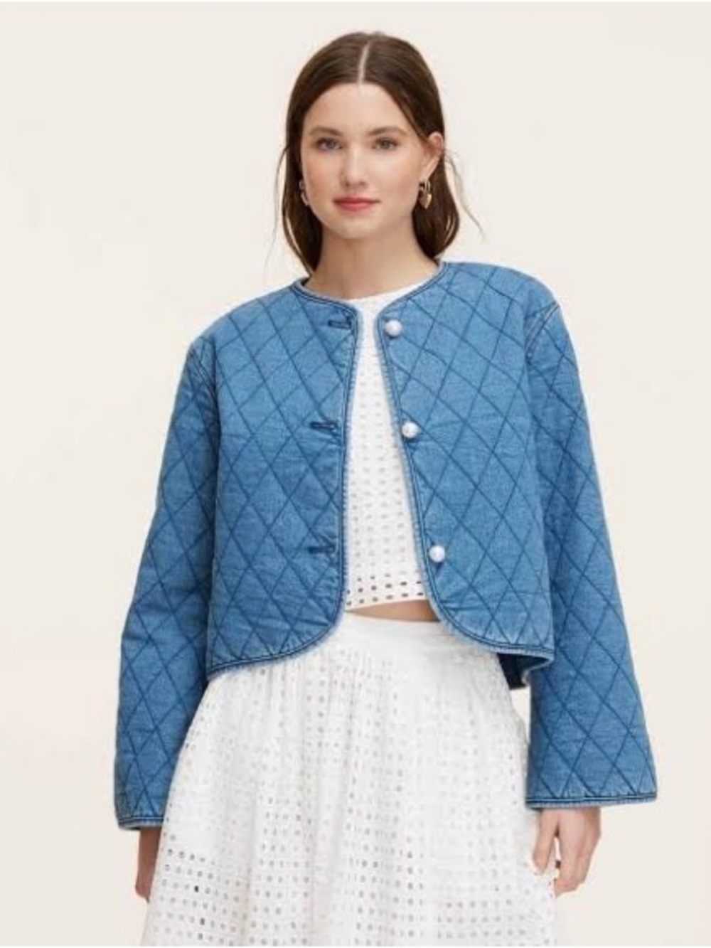 NWT Kate Spade x Target Quilted Denim Jacket Size XL